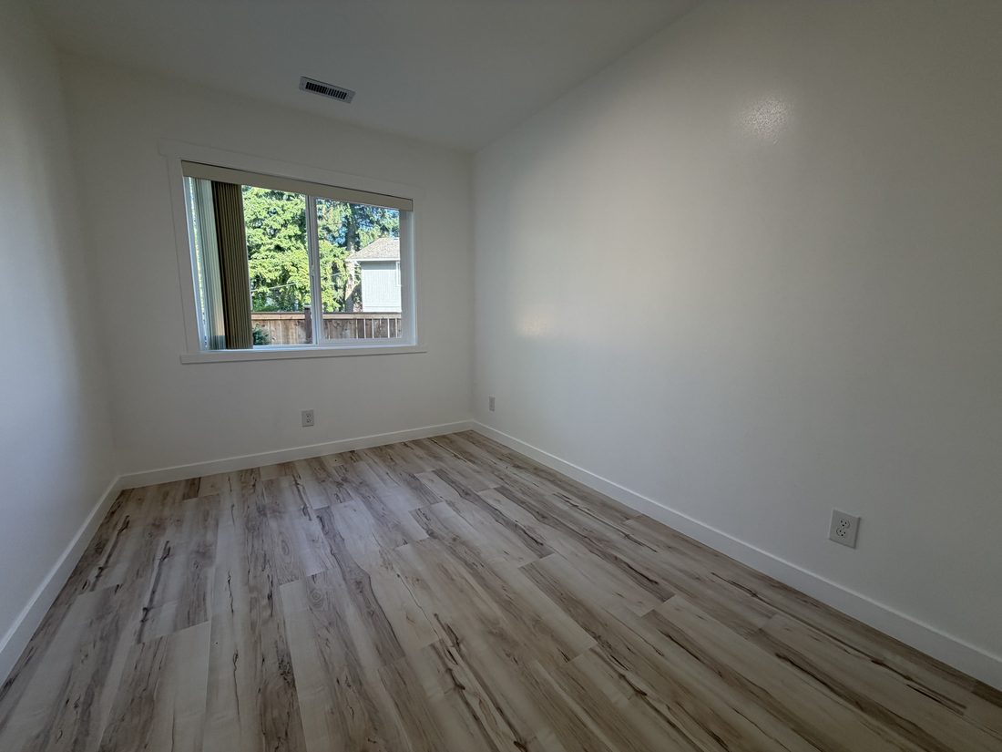 Empty resident room — freshly painted, ready to personalise